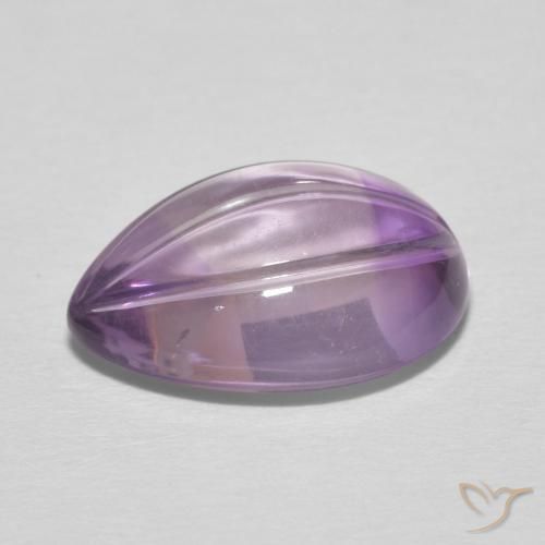 Améthyste Violet Iris naturelle En forme de poire, 6.03 ct, Transparent