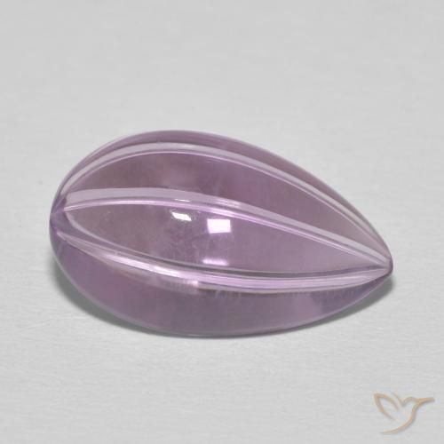 Améthyste Violet Sangria naturelle En forme de poire, 6.08 ct, Transparent