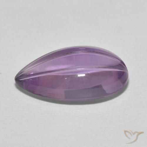 Améthyste Violet Sangria naturelle En forme de poire, 6.08 ct, Transparent