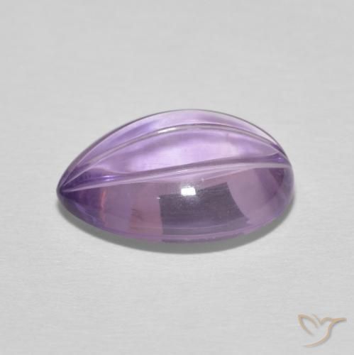 Améthyste Violet Rosâtre naturelle En forme de poire, 4.82 ct, Transparent