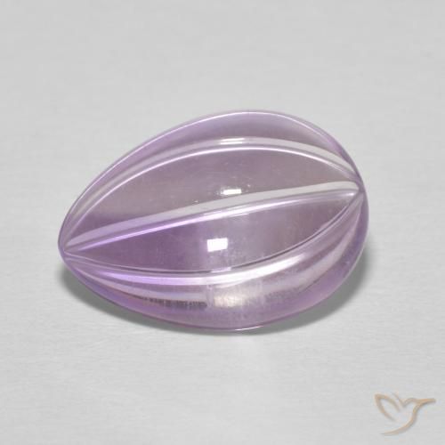5.09ct Naturel Violet Iris Améthyste, En forme de poire, Transparent