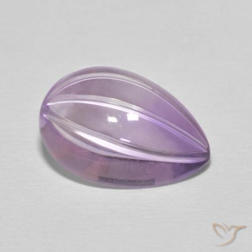 Améthyste Violet Iris naturelle En forme de poire, 5.09 ct, Transparent