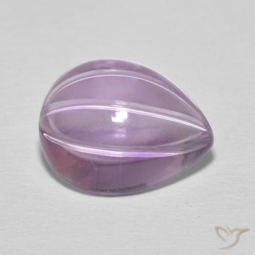 Améthyste Violet Sangria naturelle En forme de poire, 6.08 ct, Transparent