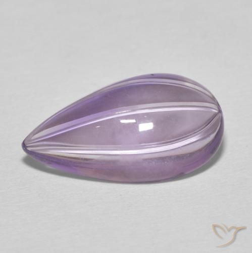 6.14ct Naturel Violet Iris Améthyste, En forme de poire, Transparent