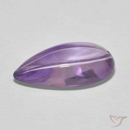 Améthyste Violet Iris naturelle En forme de poire, 6.14 ct, Transparent