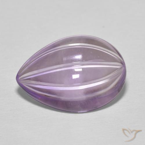 Améthyste Violet violacé naturelle En forme de poire, 6.65 ct, Transparent