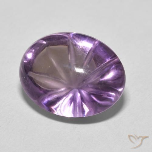 Améthyste Medium Light Purplish-Violet naturelle ovale, 10.21 ct, Transparent