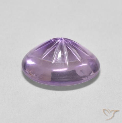 Améthyste Violet Rosâtre naturelle ovale, 5.02 ct, Transparent