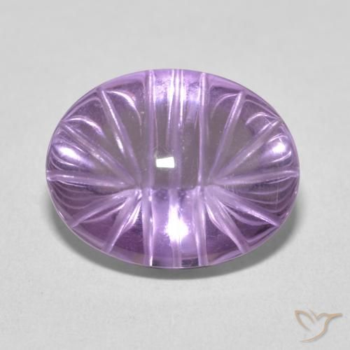 8.66ct Naturel Medium Light Purplish-Violet Améthyste, ovale, Transparent