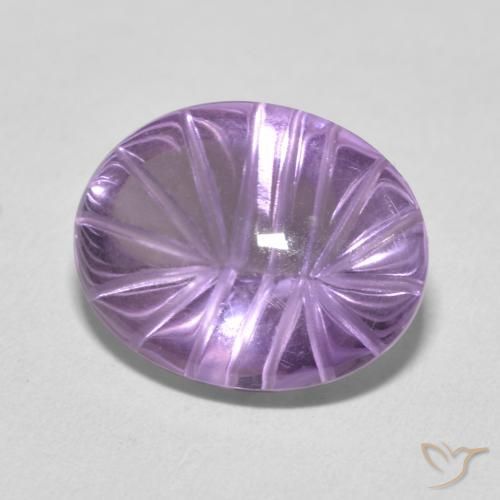 Améthyste Medium Light Purplish-Violet naturelle ovale, 8.66 ct, Transparent