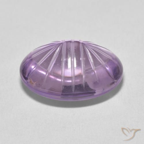 Améthyste Medium Light Purplish-Violet naturelle ovale, 8.66 ct, Transparent