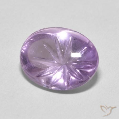 Améthyste Medium Light Purplish-Violet naturelle ovale, 5.74 ct, Transparent
