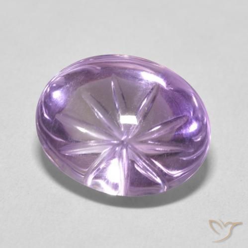 Améthyste Medium Light Purplish-Violet naturelle ovale, 8.86 ct, Transparent
