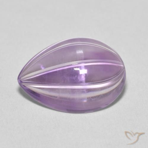 6.20ct Naturel Violet Rosâtre Améthyste, En forme de poire, Transparent