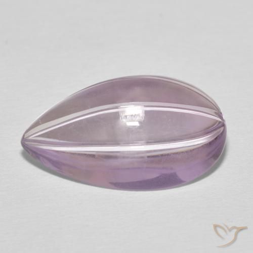 8.46ct Naturel Violet Rosâtre Améthyste, En forme de poire, Transparent