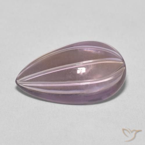 Améthyste Violet clair naturelle En forme de poire, 5.33 ct, Transparent