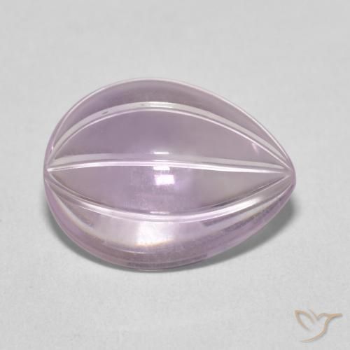 Améthyste Light Grayish Pink-Violet naturelle En forme de poire, 5.27 ct, Transparent