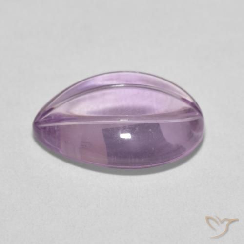 Améthyste Light Grayish Pink-Violet naturelle En forme de poire, 5.27 ct, Transparent