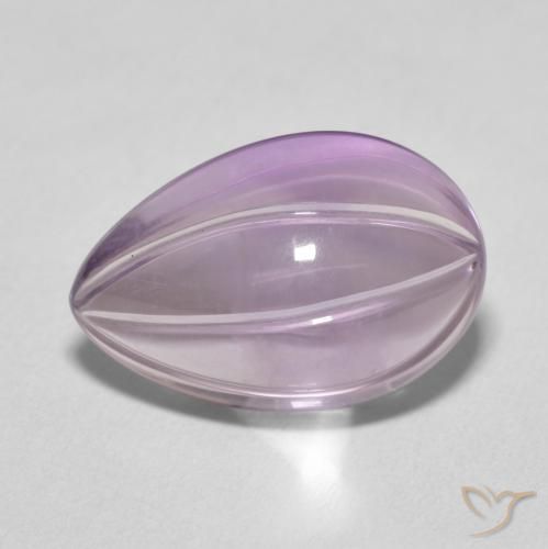 7.38ct Naturel Violet très clair Améthyste, En forme de poire, Transparent