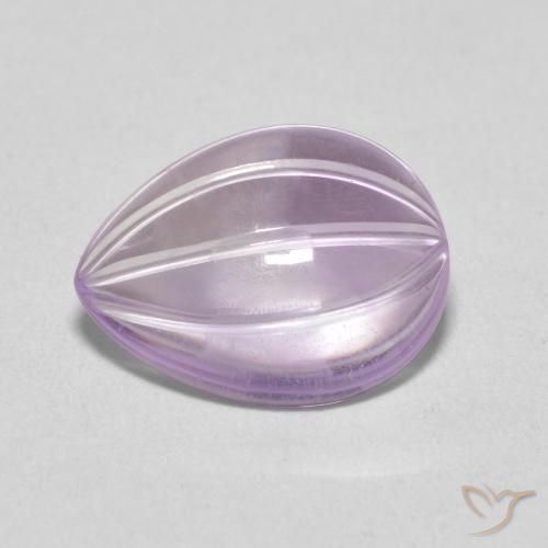 4.16ct Naturel Violet rose léger Améthyste, En forme de poire, Transparent