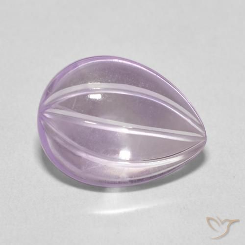 Améthyste Violet rose léger naturelle En forme de poire, 4.16 ct, Transparent