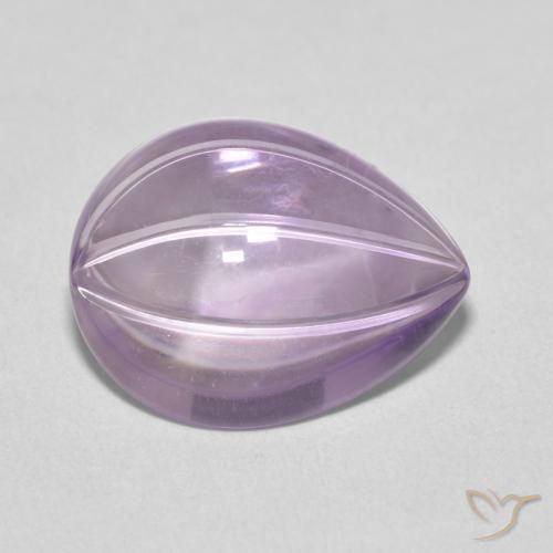 Améthyste Light Grayish Pink-Violet naturelle En forme de poire, 8.27 ct, Transparent