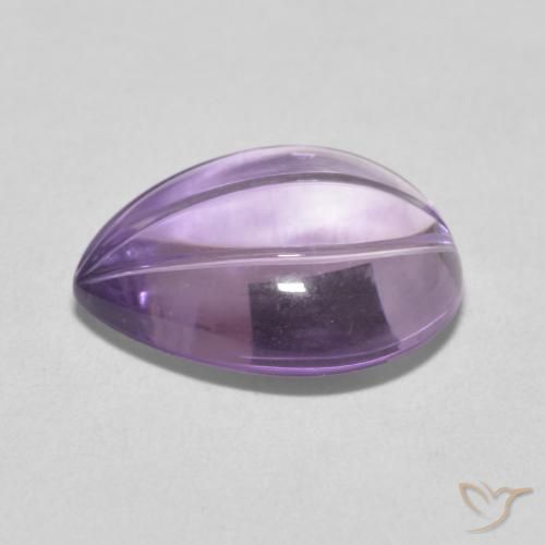 Améthyste Light Grayish Pink-Violet naturelle En forme de poire, 8.27 ct, Transparent