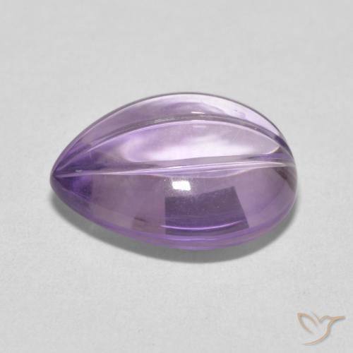 Améthyste Light Grayish Pink-Violet naturelle En forme de poire, 6.78 ct, Transparent