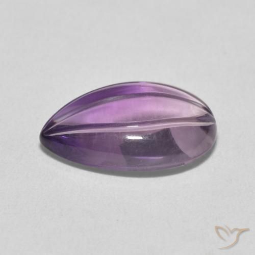 Améthyste Light Grayish Pink-Violet naturelle En forme de poire, 4.08 ct, Transparent