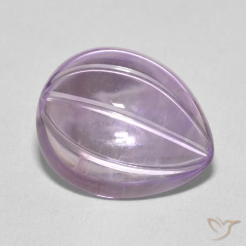 Améthyste Violet grisâtre léger naturelle En forme de poire, 7.76 ct, Transparent