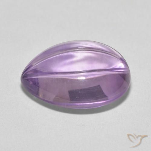 Améthyste Violet grisâtre léger naturelle En forme de poire, 7.76 ct, Transparent