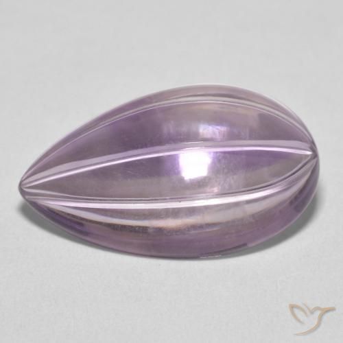 Améthyste Violet clair naturelle En forme de poire, 9.89 ct, Transparent