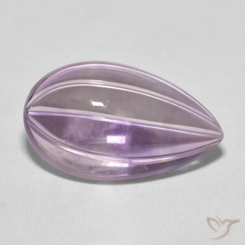 Améthyste Violet clair naturelle En forme de poire, 9.89 ct, Transparent