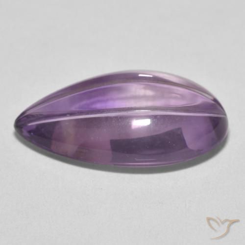 Améthyste Violet clair naturelle En forme de poire, 9.89 ct, Transparent