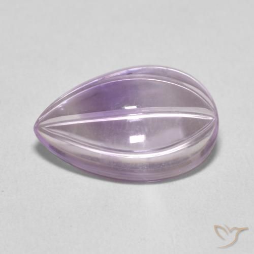4.87ct Naturel Violet rose léger Améthyste, En forme de poire, Transparent