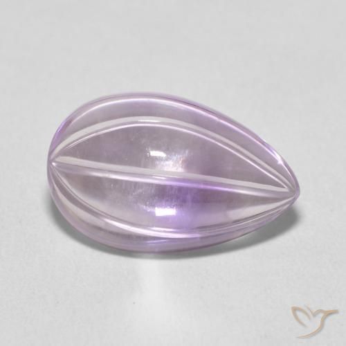 Améthyste Violet rose léger naturelle En forme de poire, 4.87 ct, Transparent