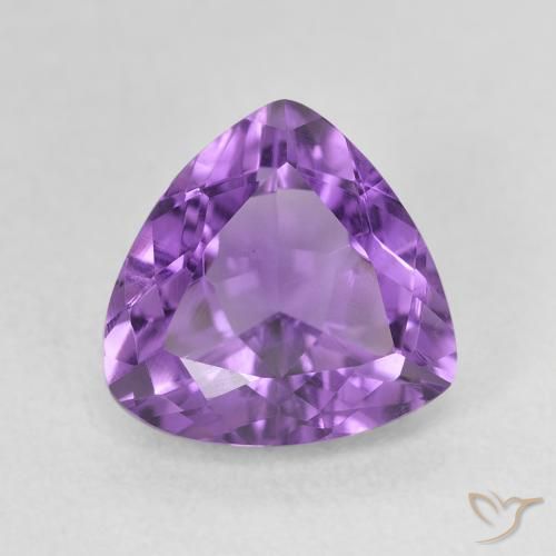 2.85ct Naturel Violet moyen Améthyste, Trillion, VVS-VS
