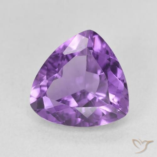 Améthyste Violet moyen naturelle Trillion, 2.85 ct, VVS-VS