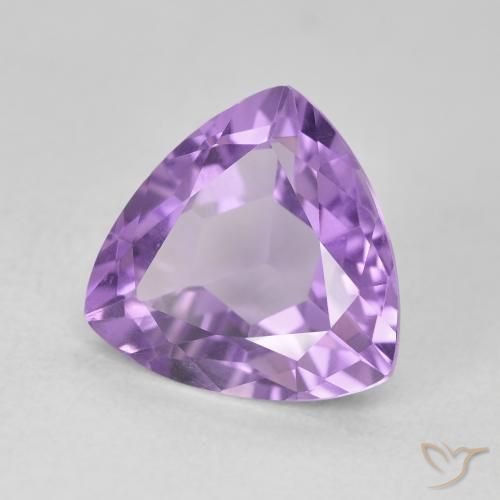 Améthyste Violet moyen naturelle Trillion, 3.06 ct, VVS-VS