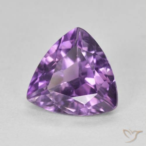 Améthyste Medium Light Purplish-Violet naturelle Trillion, 2.72 ct, VS