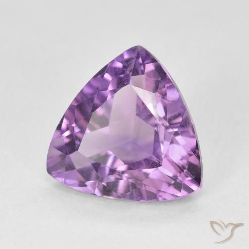 Améthyste Violet moyen naturelle Trillion, 2.89 ct, VS