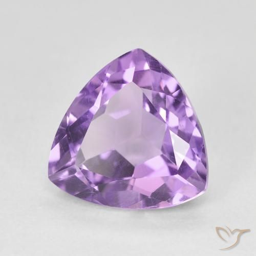 Améthyste Violet moyen naturelle Trillion, 3.12 ct, VS