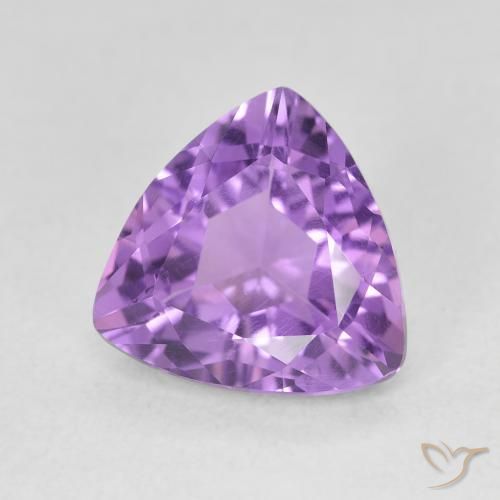 Améthyste Violet moyen naturelle Trillion, 2.78 ct, VVS
