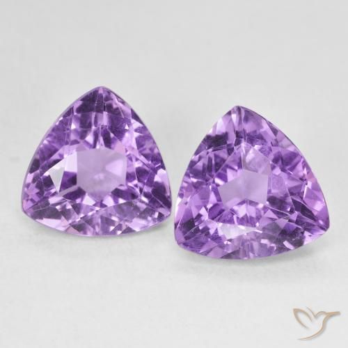 5.84ctw Naturel Violet moyen Améthyste, Trillion, VS