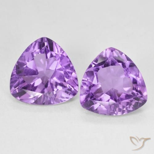 5.54ctw Naturel Violet moyen Améthyste, Trillion, VS