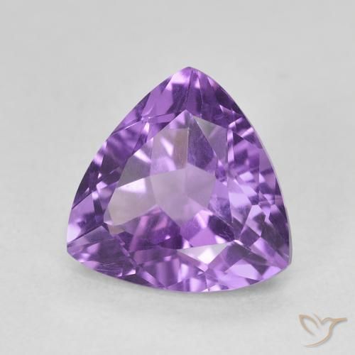 Améthyste Violet foncé naturelle Trillion, 2.86 ct, VVS-VS