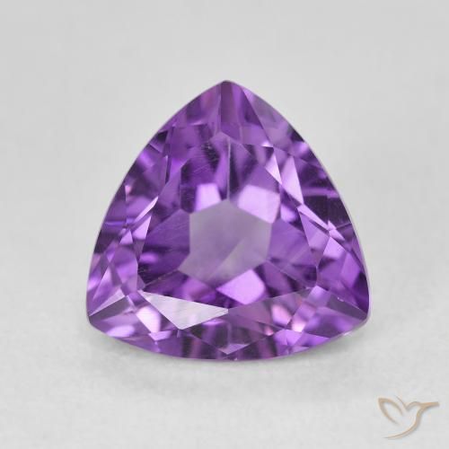 3.05ct Naturel Violet moyen Améthyste, Trillion, VVS-VS