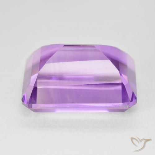 Améthyste Violet rosâtre léger naturelle Octogone / coupe Émeraude, 20.03 ct, VVS