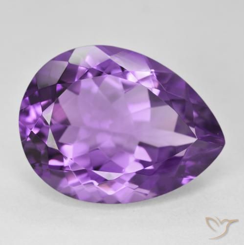 18.10ct Naturel Violet violacé Améthyste, En forme de poire, VVS