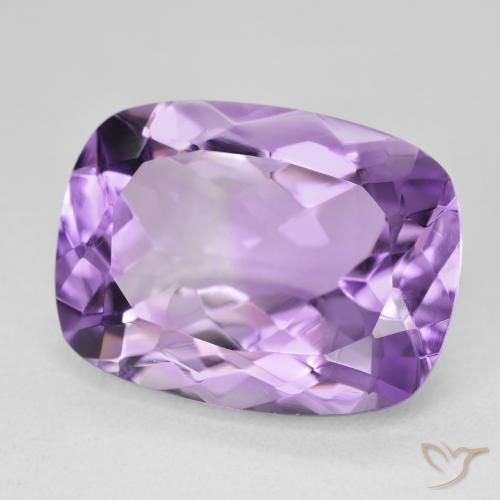 Améthyste Violet iris profond naturelle Coussin, 17.54 ct, VVS